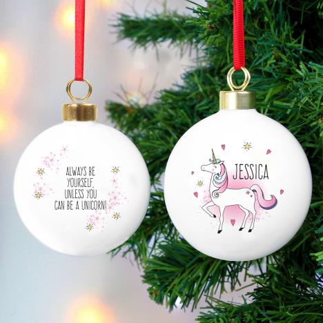 Personalised Unicorn Bauble Extra Image 1